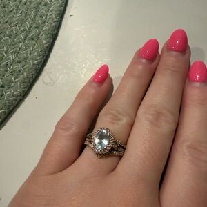 Levian Silver and White Gemstone Ring